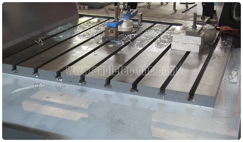cast iron working bed of cnc machine