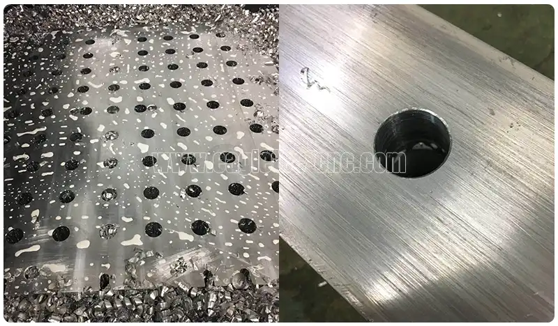 cnc drilled project-metal plate with cnc drilled holes