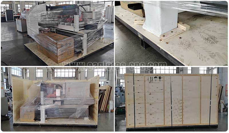 packing process of the solid wood cutting cnc machine