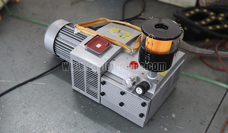 dry type rotary vane vacuum pump equipped with EagleTec CNC Router